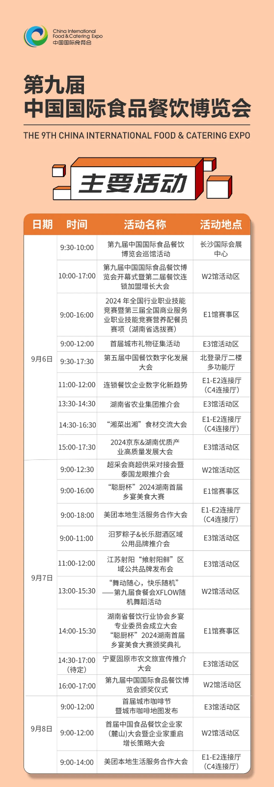 倒计时2天！同期活动抢先看！9月6日，共赴食餐会盛宴！